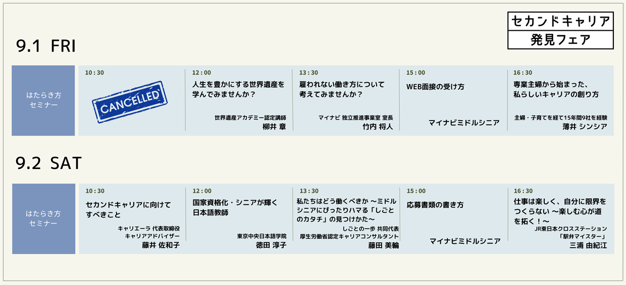 タイムテーブル