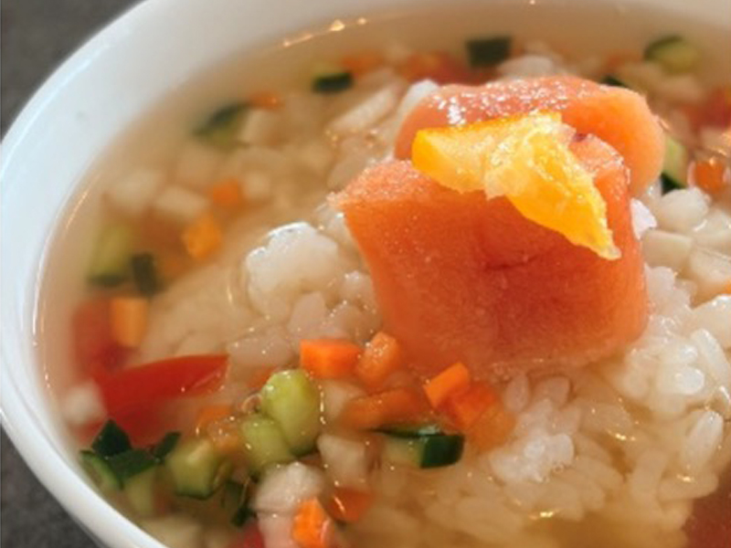 黄金レモンたらこのだし茶漬け